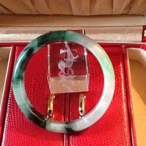 Authentic Emerald Green Jade Bangle